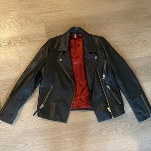 Topshop genuine leather jacket